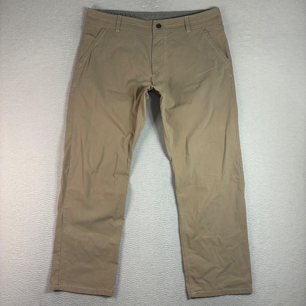 Kuhl Slax Pants Men 38x30 Tan Khaki Enduro Klassik Hiking Chino Gorpcore Stretch